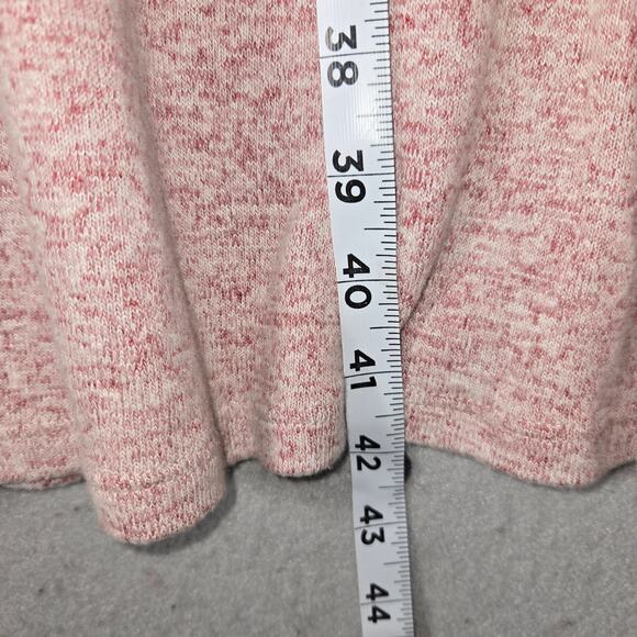 Lane Bryant 14/16 Pink Marled Knit Shift Dress Bell Sleeve Stretch Minimalist - Picture 6 of 10